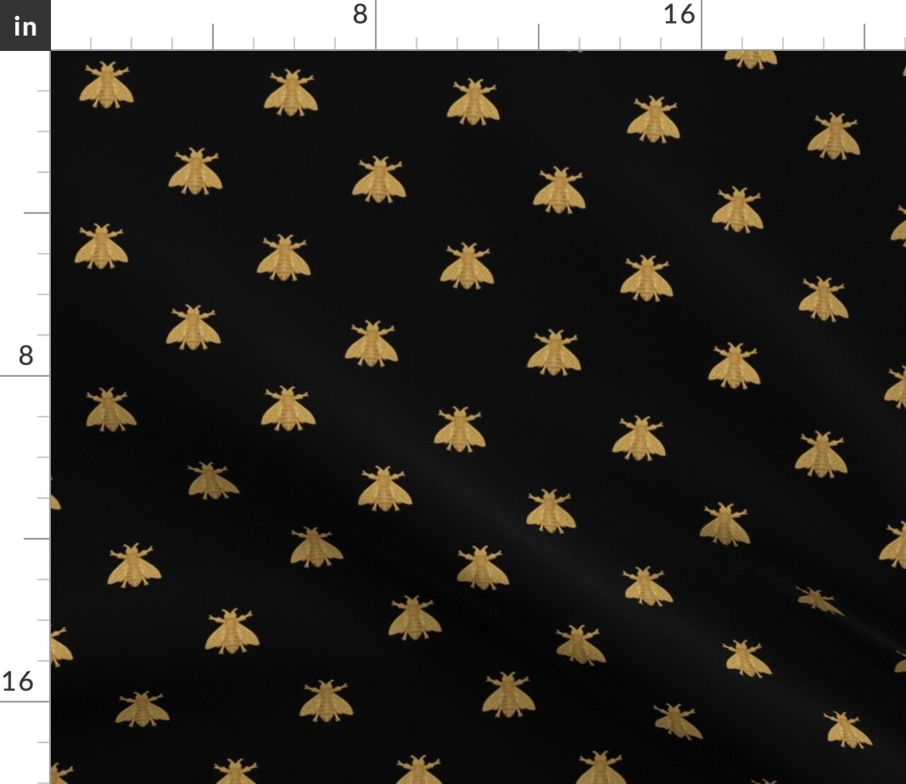 Napoleonic Bees French Gold Black Honeybee Antique Custom Printed Fabric by Spoonflower Various Fabrics by the Yard or Fat Quarter